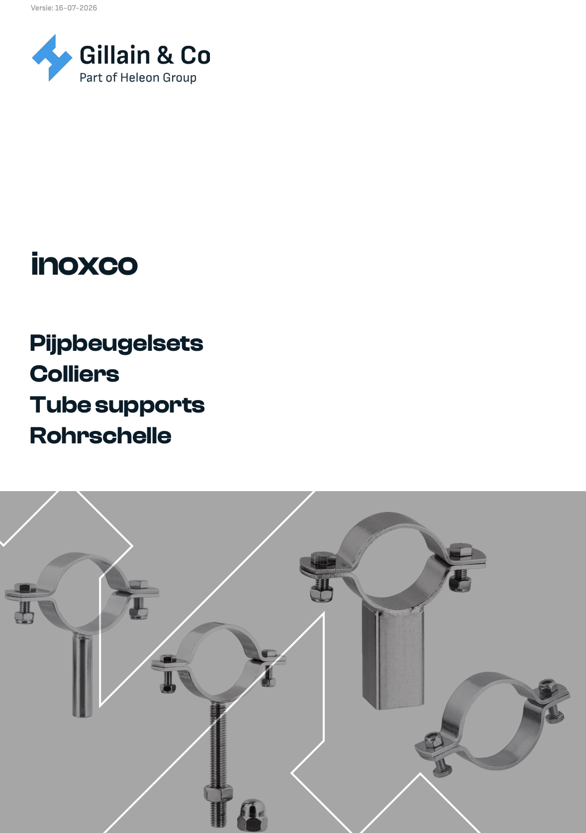 Pijpbeugels / Colliers / Tube supports / Roohrschelle Gillain & Co part of Heleon Group 