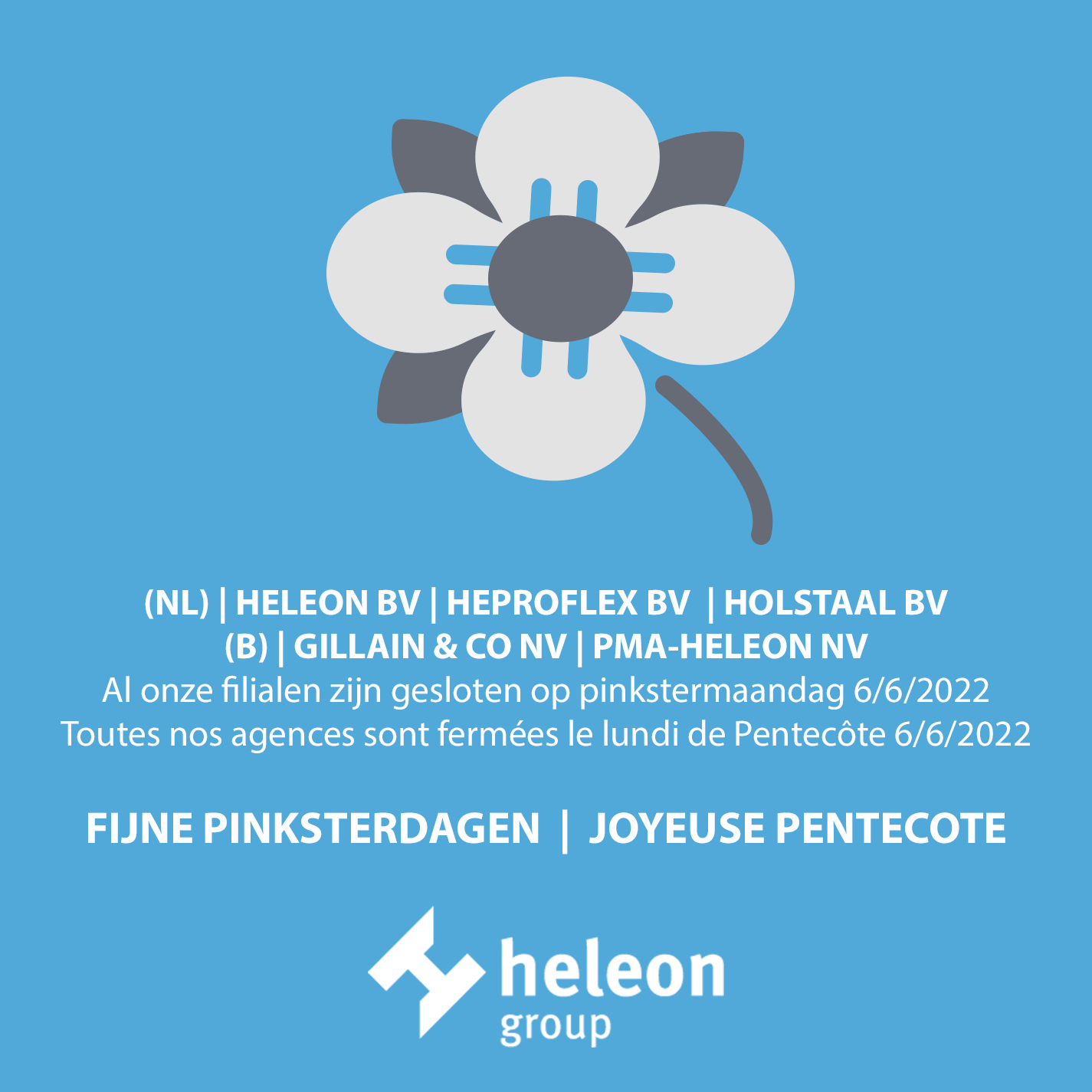 Gillain & Co is gesloten op pinkstermaandag 6/6/2022