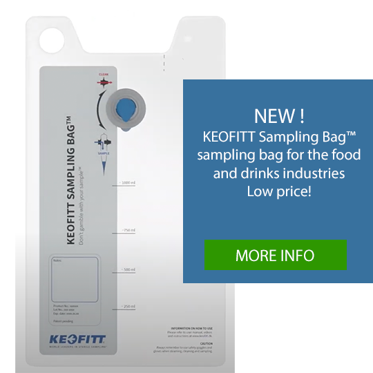 Keofitt sampling bags for the food and drinks industries